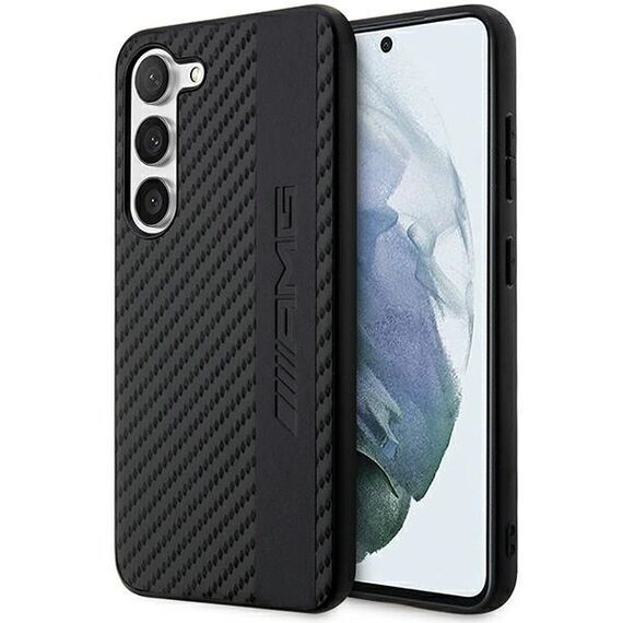AMG AMHCS23SBLSCA S23 S911 black/black hardcase Carbon Stripe&amp;Embossed - Samsung Cases - Cases - Techbox
