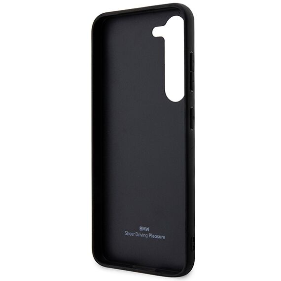 Case BMW BMHCS23M22RDPK S23+ S916 black/black hardcase Leather Textured &amp; Stripe | Techbox