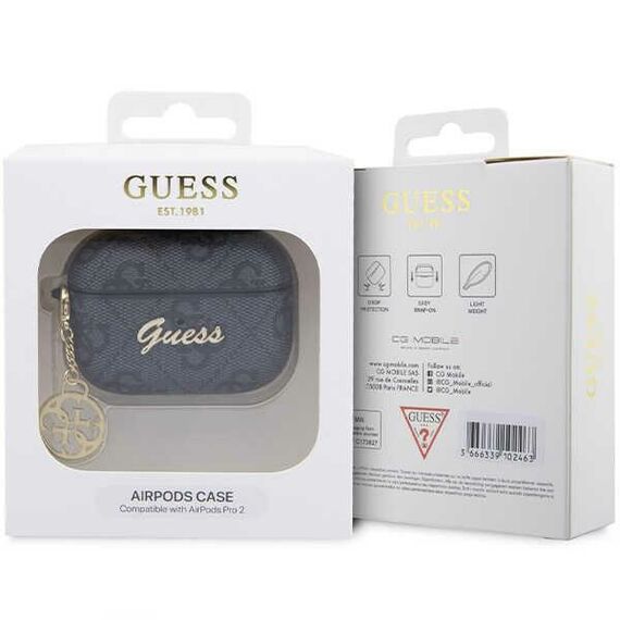 Guess GUAP2G4GSMK AirPods Pro 2 cover black/black 4G Charm Collection - Smartphone Accessories - Cables & Accessories - Techbox