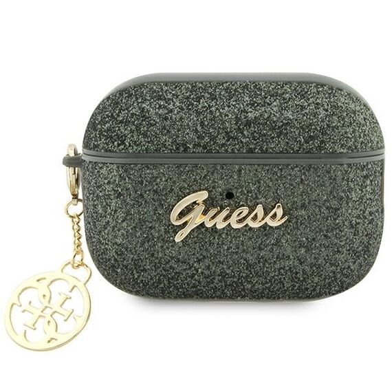 Guess GUAP2GLGSHA AirPods Pro 2 cover green/kaki Glitter Flake 4G Charm - Smartphone Accessories - Cables & Accessories - Techbox