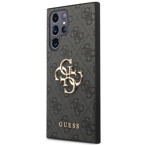Guess GUHCS23L4GMGGR S23 Ultra S918 grey/grey hardcase 4G Big Metal Logo | Techbox