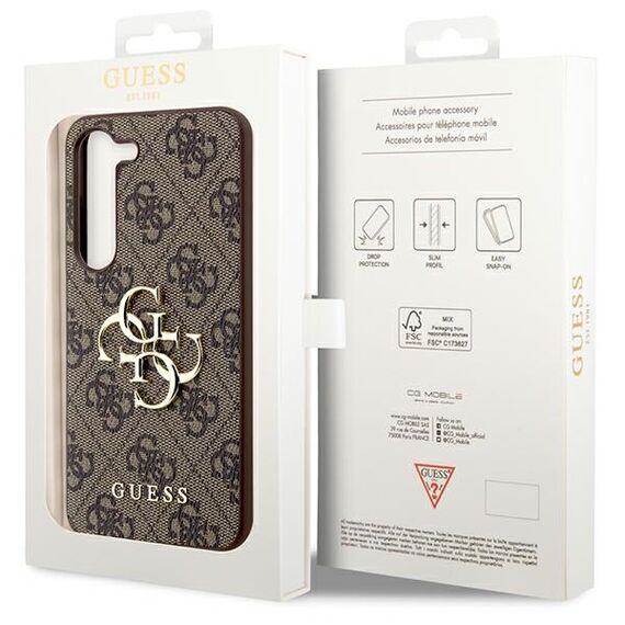 Guess GUHCS23S4GMGBR S23 S911 brown/brown hardcase 4G Big Metal Logo | Techbox