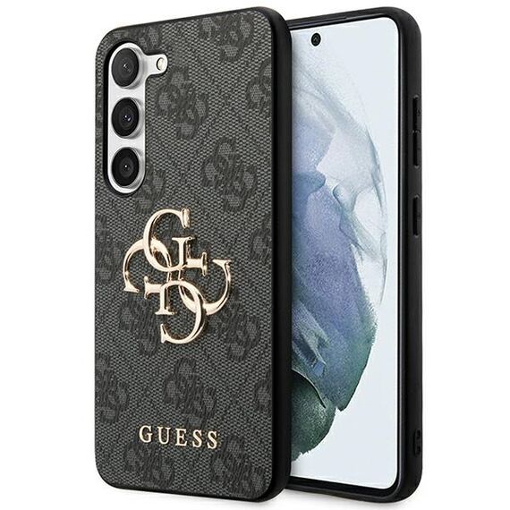 Guess GUHCS23S4GMGGR S23 S911 grey/grey hardcase 4G Big Metal Logo | Techbox