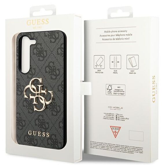 Guess GUHCS23S4GMGGR S23 S911 grey/grey hardcase 4G Big Metal Logo | Techbox