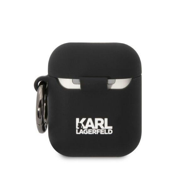 Karl Lagerfeld KLA2RUNCHK AirPods 1/2 cover black/black Silicone Choupette Head 3D - Smartphone Accessories - Cables & Accessories - Techbox