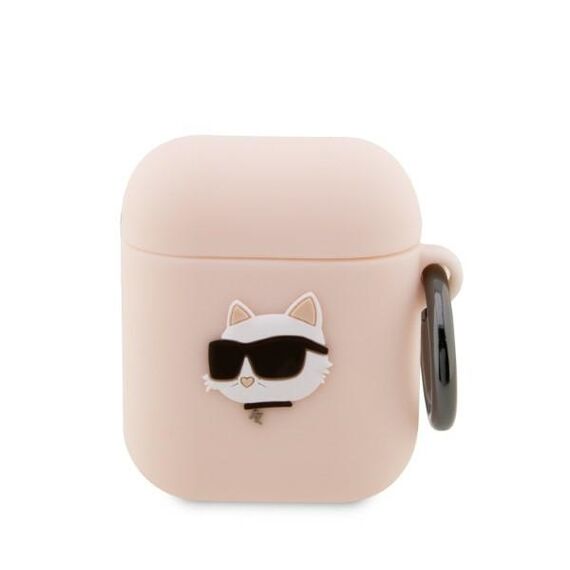 Karl Lagerfeld KLA2RUNCHP AirPods 1/2 cover pink/pink Silicone Choupette Head 3D - Smartphone Accessories - Cables & Accessories - Techbox