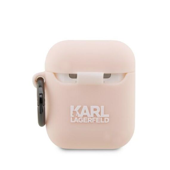 Karl Lagerfeld KLA2RUNCHP AirPods 1/2 cover pink/pink Silicone Choupette Head 3D - Smartphone Accessories - Cables & Accessories - Techbox