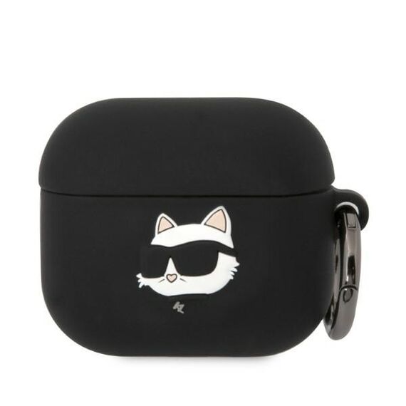 Karl Lagerfeld KLA3RUNCHK AirPods 3 cover black/black Silicone Choupette Head 3D - Smartphone Accessories - Cables & Accessories - Techbox