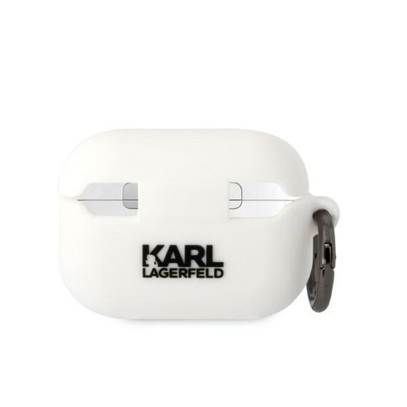 Karl Lagerfeld KLAP2RUNIKH AirPods Pro 2 cover white/white Silicone Karl Head 3D - Smartphone Accessories - Cables & Accessories - Techbox