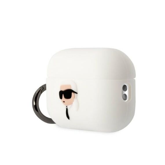 Karl Lagerfeld KLAP2RUNIKH AirPods Pro 2 cover white/white Silicone Karl Head 3D - Smartphone Accessories - Cables & Accessories - Techbox
