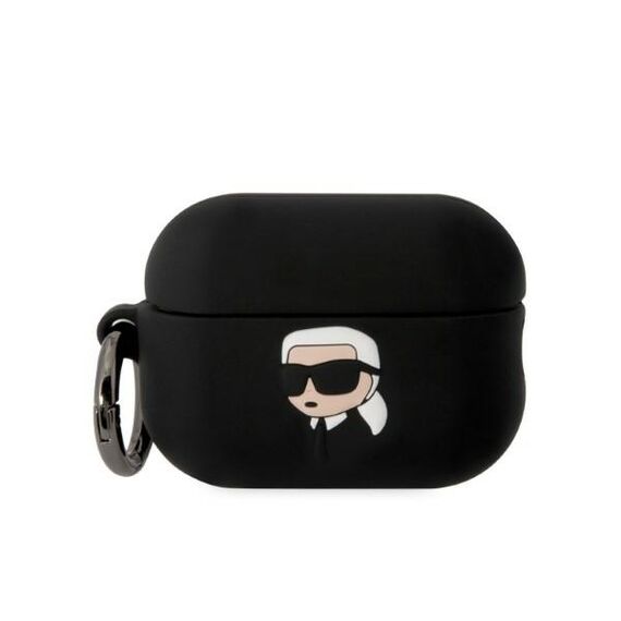 Karl Lagerfeld KLAP2RUNIKK AirPods Pro 2 cover black/black Silicone Karl Head 3D | Techbox