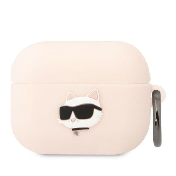Karl Lagerfeld KLAPRUNCHP AirPods Pro cover pink/pink Silicone Choupette Head 3D - Smartphone Accessories - Cables & Accessories - Techbox
