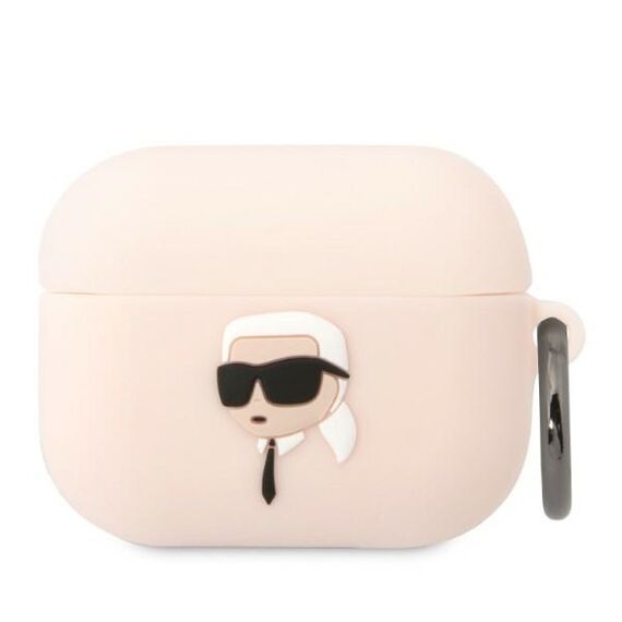 Karl Lagerfeld KLAPRUNIKP AirPods Pro cover pink/pink Silicone Karl Head 3D - Smartphone Accessories - Cables & Accessories - Techbox
