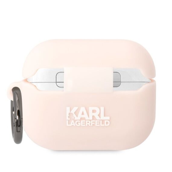 Karl Lagerfeld KLAPRUNIKP AirPods Pro cover pink/pink Silicone Karl Head 3D - Smartphone Accessories - Cables & Accessories - Techbox