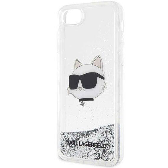Karl Lagerfeld KLHCI8LNHCCS iPhone 7/8/ SE 2020/2022 silver/silver hardcase Glitter Choupette Head | Techbox