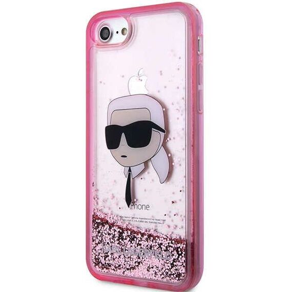Karl Lagerfeld KLHCI8LNKHCP iPhone 7/8/ SE 2020/2022 pink/pink hardcase Glitter Karl Head - Uncategorized Cases (2) - Cases - Techbox