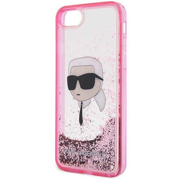 Karl Lagerfeld KLHCI8LNKHCP iPhone 7/8/ SE 2020/2022 pink/pink hardcase Glitter Karl Head - Uncategorized Cases (2) - Cases - Techbox