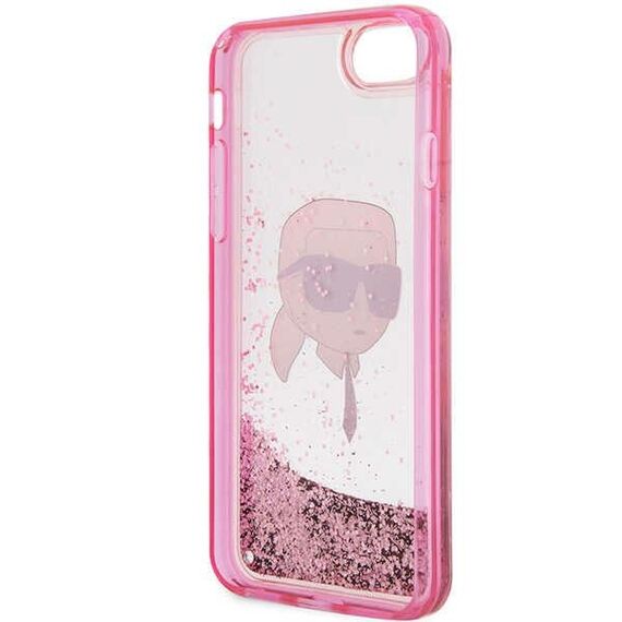 Karl Lagerfeld KLHCI8LNKHCP iPhone 7/8/ SE 2020/2022 pink/pink hardcase Glitter Karl Head - Uncategorized Cases (2) - Cases - Techbox