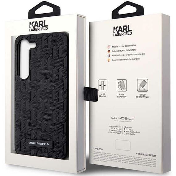 Karl Lagerfeld KLHCS23MSAKLHPK S23+ S916 hardcase black/black Saffiano Mono Metal Logo | Techbox