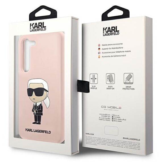 Karl Lagerfeld KLHCS23MSNIKBCP S23+ S916 hardcase pink/pink Silicone Ikonik | Techbox