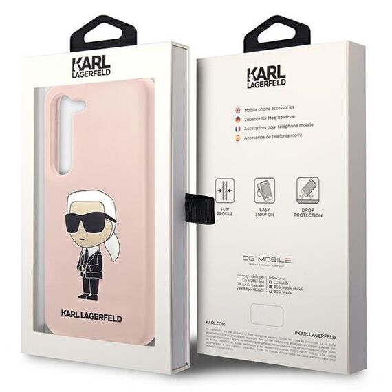 Karl Lagerfeld KLHCS23SSNIKBCP S23 S911 hardcase pink/pink Silicone Ikonik | Techbox