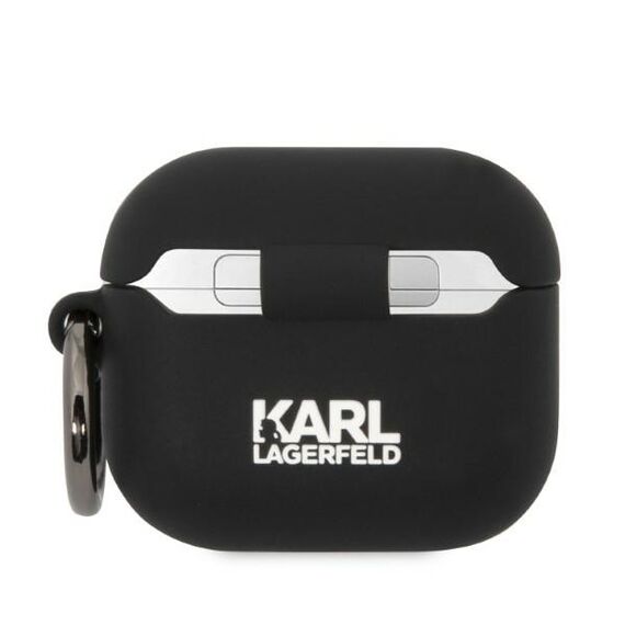 Karl Lagerfeld KLA3RUNIKK AirPods 3 cover black/black Silicone Karl Head 3D - Smartphone Accessories - Cables & Accessories - Techbox