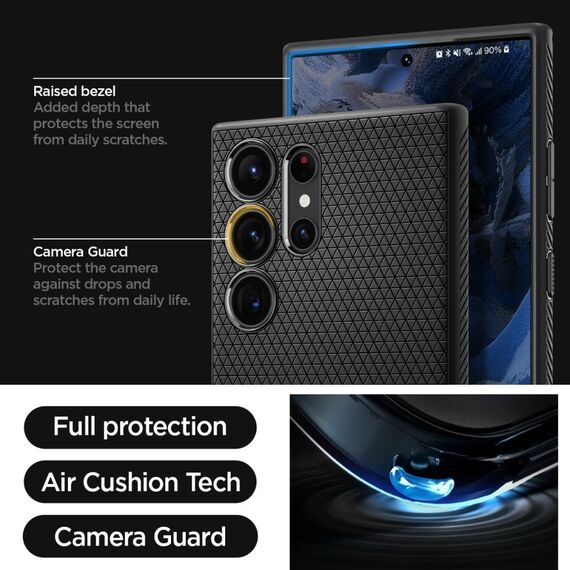 Spigen Liquid Air Case for Samsung Galaxy S23 Ultra - Matte Black | Techbox