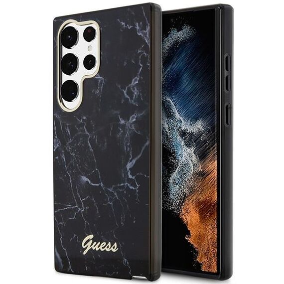 Guess GUHCS23LPCUMAK S23 Ultra S918 black/black hardcase Marble | Techbox
