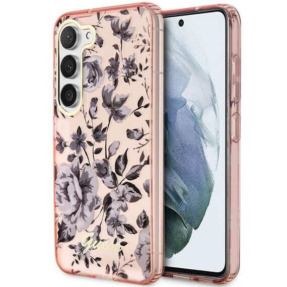 Guess GUHCS23MHCFWSP S23+ S916 pink/pink hardcase Flower Collection | Techbox