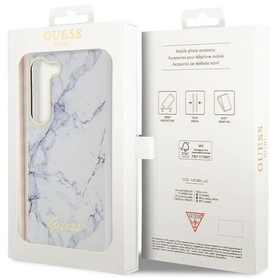 Guess GUHCS23MPCUMAH S23+ S916 white/white hardcase Marble | Techbox