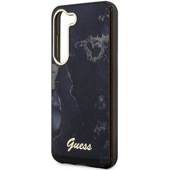 Guess GUHCS23SHTMRSK S23 S911 black/black hardcase Golden Marble Collection | Techbox