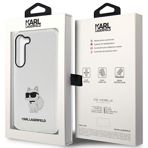 Karl Lagerfeld KLHCS23SHNCHTCT S23 S911 transparent hardcase Ikonik Choupette - Samsung Cases - Cases - Techbox