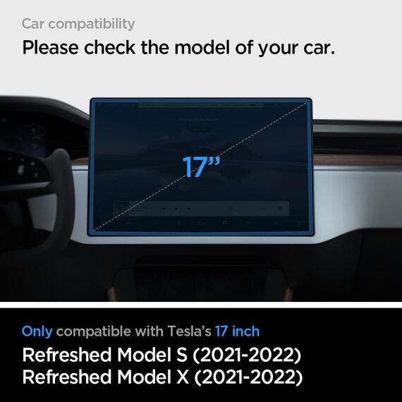 TEMPERED GLASS Spigen GLASS FC "EZ FIT" TESLA MODEL X 2022 / MODEL S 2021 BLACK - Uncategorized Screen Protection (2) - Screen & Camera Protection - Techbox