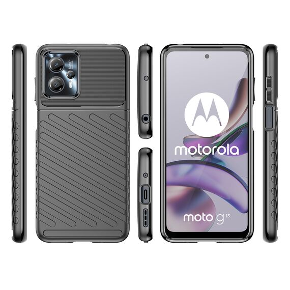 Thunder Case case for Motorola Moto G13 silicone armor case black | Techbox