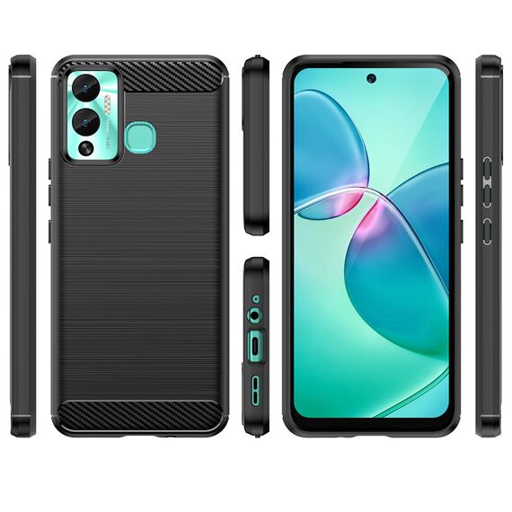 Carbon Case case for Infinix Hot 12 Play NFC / Hot 12 Play flexible silicone carbon cover black - Uncategorized Cases (2) - Cases - Techbox