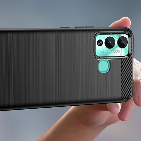 Carbon Case case for Infinix Hot 12 Play NFC / Hot 12 Play flexible silicone carbon cover black - Uncategorized Cases (2) - Cases - Techbox
