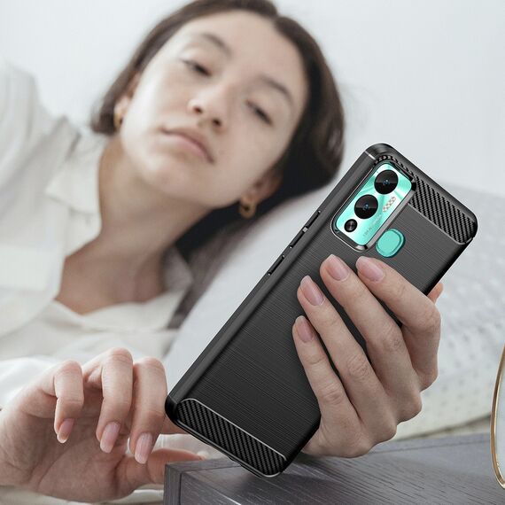 Carbon Case case for Infinix Hot 12 Play NFC / Hot 12 Play flexible silicone carbon cover black - Uncategorized Cases (2) - Cases - Techbox