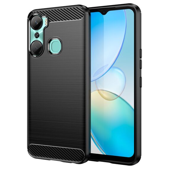 Carbon Case case for Infinix Hot 12 Pro flexible silicone carbon cover black - Uncategorized Cases (2) - Cases - Techbox