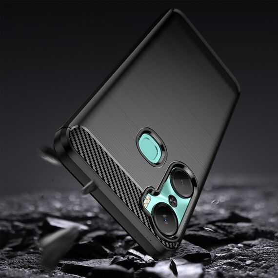 Carbon Case case for Infinix Hot 12 Pro flexible silicone carbon cover black - Uncategorized Cases (2) - Cases - Techbox