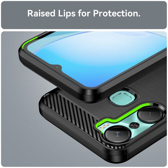 Carbon Case case for Infinix Hot 12 Pro flexible silicone carbon cover black - Uncategorized Cases (2) - Cases - Techbox