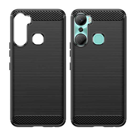 Carbon Case case for Infinix Hot 12 Pro flexible silicone carbon cover black - Uncategorized Cases (2) - Cases - Techbox