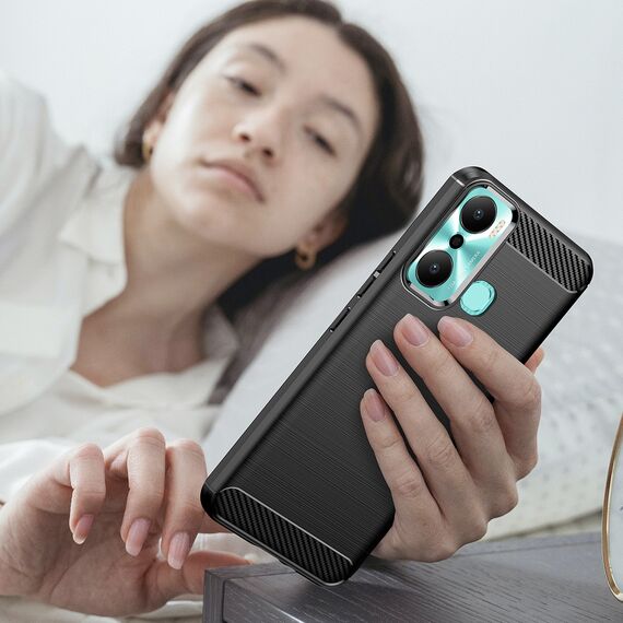 Carbon Case case for Infinix Hot 20 Play flexible silicone carbon cover black - Uncategorized Cases (2) - Cases - Techbox
