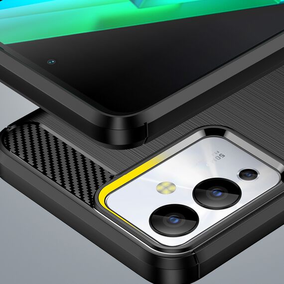 Carbon Case case for Infinix Note 12i flexible silicone carbon cover black | Techbox