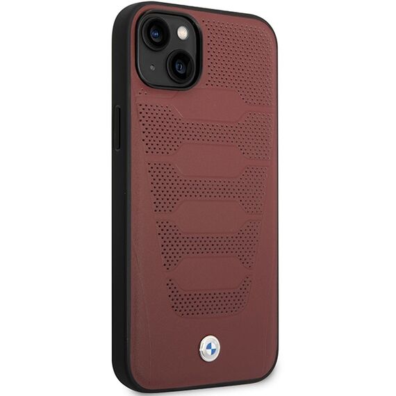 Case BMW BMHCP14S22RPSR iPhone 14 6.1" burgundy/burgundy Leather Seats Pattern - Apple Cases - Cases - Techbox