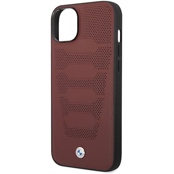 Case BMW BMHCP14S22RPSR iPhone 14 6.1" burgundy/burgundy Leather Seats Pattern - Apple Cases - Cases - Techbox