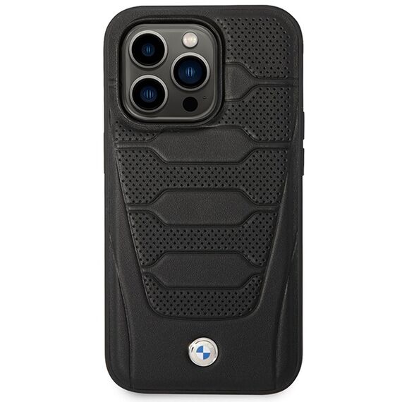 Case BMW BMHMP14L22RPSK iPhone 14 Pro 6.1" black/black Leather Seats Pattern MagSafe | Techbox
