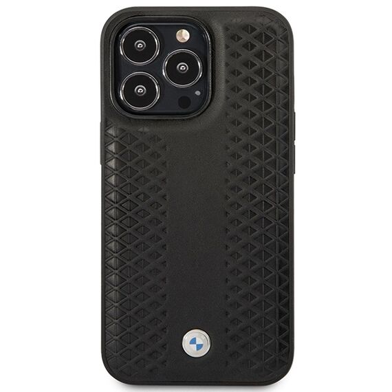 Case BMW BMHMP14X22RFGK iPhone 14 Pro Max 6.7" black/black Leather Diamond Pattern MagSafe - Apple Cases - Cases - Techbox