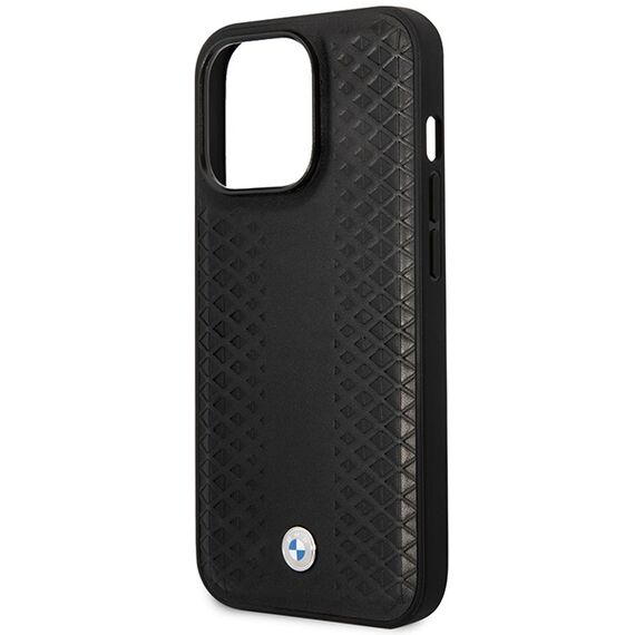 Case BMW BMHMP14X22RFGK iPhone 14 Pro Max 6.7" black/black Leather Diamond Pattern MagSafe - Apple Cases - Cases - Techbox