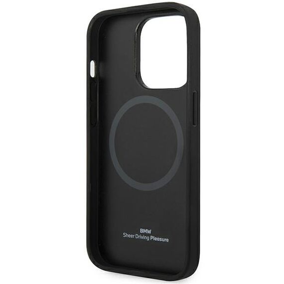 Case BMW BMHMP14X22RFGK iPhone 14 Pro Max 6.7" black/black Leather Diamond Pattern MagSafe - Apple Cases - Cases - Techbox