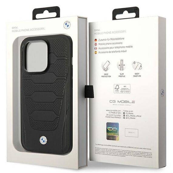 Case BMW BMHMP14X22RPSK iPhone 14 Pro Max 6.7" black/black Leather Seats Pattern MagSafe - Apple Cases - Cases - Techbox